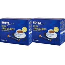 EDIYA COFFEE 特調黃金重乳拿鐵沖泡粉, 11g, 50條, 2盒