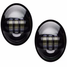 크롬 부 4-1/2 인치Motorsiklet LED 보조 Fog 설 지나고 빛 와 4.5인치 Housing 통 대 한 Harley 일렉트라, 08 Black Lights only, 01 빠른  Mainland