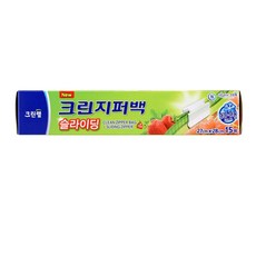 크린랲 크린 슬라이딩 지퍼백 대 27 x 28 cm, 15개입, 2개, 대(L)