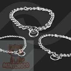 미니초코 스텐목줄 강아지 체인 목줄, 2.0mmx40cm