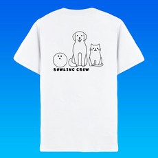볼링크루 강냥이 볼링 티셔츠 반팔티 의류