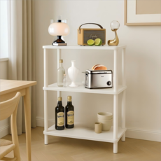 별빛 오월날 다용도 수납 선반 조립식 진열장, 3단, 화이트