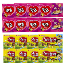 오리온제과 초코송이 72그램 + 롯데제과 칸쵸 108그램 (판매원 주식회사 씨엠몰), 180g, 4세트