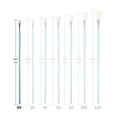 喬爾喬內 豬鬃扇形筆 綠桿 水粉水彩丙烯畫筆, 1個, 0號