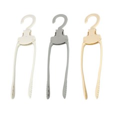 원터치 접이식 옷걸이, 베이지, 1개