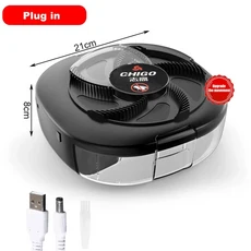호환CHIGO Flycatcher 충전식/USB 전기 플라이 트랩 안전 실내 Flytrap 야외 곤충 해충 잡기 도구 주방 정, 01 China Mainland, 02 Plug in-Black