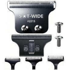 Wahl 5 Star Serise Detailer Li Trimmer 8081 및 8171 모델용 2215 T 와이드 디테일러 교체 블레이드 (블랙) 271150, 블랙, 1