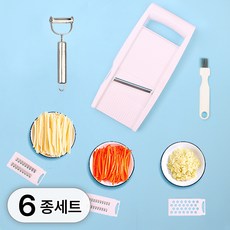 만능 채칼 6종 세트 파채칼 핸드 슬라이서 야채 감자 당근 강판 필러 다기능 감자칼 무채칼 미니 양배추 채썰기, R49079I(6종세트, 1개