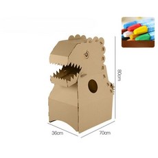 종이집 골판지 이글루 유치원 미술학원 DIY 페이퍼 캐빈 기차 수제 주방놀이 박스집, A, 1개