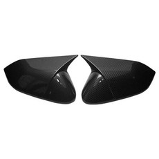 사이드 미러 커버 윙 캡 외부 도어 하우징 쉘 트림 접착 스티커 부품, 1개, 4. Carbon -Without Ligh
