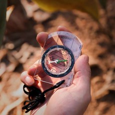 소형 캠핑 휴대용 나침반 투명 등산, 상세설명 참조, 1개