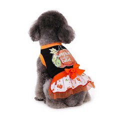 강아지 호박 할로윈 의상 옷 여성 소녀 스몰 미디엄 애완동물 홀리데이 파티 드레스 의류 사이즈 XS S M L XL