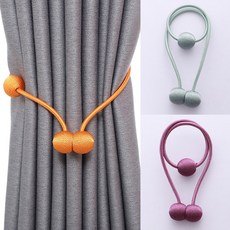 루비코코 구슬 자석 커튼 타이 백 끈, 딥 퍼플, 2개