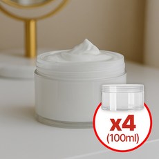 비케이 스타일 크림통 100ml, 4개, 투명