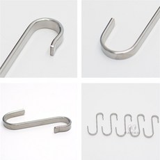 일상다많사 이케아 KUNGSFORS 쿵스포르스 납작 S자 고리 스텐 헹거 5개입 주방용품걸이, 1개