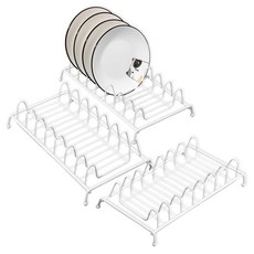 긱보드 심플 주방 정리 접시 꽂이 3P, 화이트, 1개
