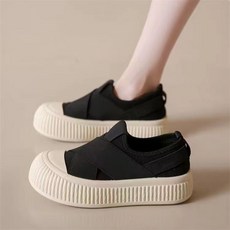 두꺼운 캔버스화 5cm 여성 경량 플랫화 편안한 캐주얼 운동화 JCL