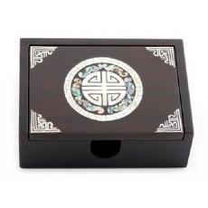 나전칠기 자개 명함함 자동 오픈 수자문박쥐 전통공예 명함케이스 비즈니스 선물용, 포장없음, 인쇄없음