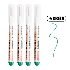 깊은 구멍 긴 펜촉 헤드 마커 금속 천공 방수 장식 다목적 1 4 개, 08 4pcs green
