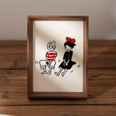 살림백과 인테리어 액자 우드 프레임 소담액자 모음, 커피, 1개