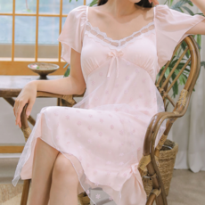 글램공감 메리미 여성슬립 홈원피스 나이트웨어 2colors