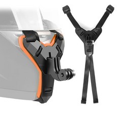 고프로헬멧마운트 액션캠헬멧거치대 턱마운트, 블랙, 1개