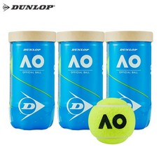 던롭 AO 테니스 시합구 캔볼 3캔-6구 테니스공, 3개