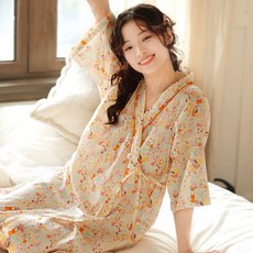 睡袍女夏款輕薄 日系家居服