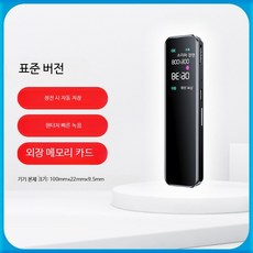 음성 전문가급 고화질 휴대용 대용량 저장 노이즈 감소 텍스트 변환 기능 학생용, 표준형 고화질 녹음, 메모리 없음