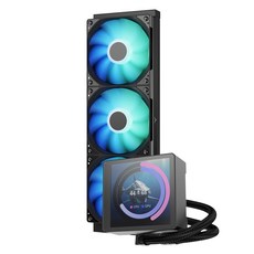 앱코 포세이돈 P360L LCD 디스플레이 ARGB 수냉쿨러, 1개, 블랙
