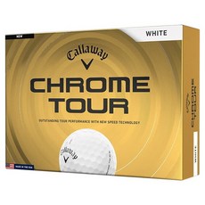 Callaway 卡拉威 Chrome Tour 高爾夫球, 1個, 12入, 白色