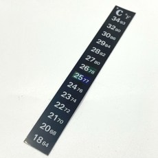 NW 온도계 스티커 어항 수족관 온도측정 부착식 일자형, 1개