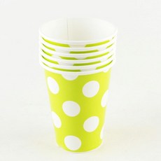 25번 종이컵 7온스 6입 [빅도트 라임그린], 단품, 1개
