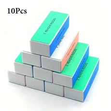 네일 버퍼 그라인드 버핑 블록 핑크 파일 페디큐어 매니큐어 케어 아트 스펀지 폴리쉬 액세서리 도구, 01 10pc