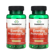 스완슨 달맞이꽃종자유 GLA 500mg 100소프트젤 2병 오메가6 감마리놀렌산 EVENING PRIMROSE, 100정, 2개