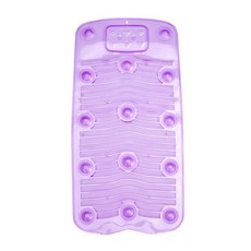 防滑膠質洗衣板，吸盤防滑設計，家用便攜式塑料搓衣板，輕鬆洗衣好幫手, 透明紫-大吸盤（50*25cm）, 1個
