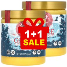 포스엔하트 방목 목초 사육 클래리파이드 기 버터 히말라야 핑크 소금 454g / 해외직구 미국정품, 2개