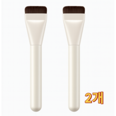 미룬토 초밀착 납작 파운데이션 브러쉬 2P, 2개, 화이트