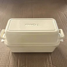 베이킹 식빵팬 무쇠 에나멜 코팅 사각 베이킹틀 오븐용 빵틀, 화이트 에나멜