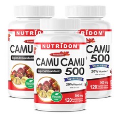 뉴트리돔 카무카무 500mg 비타민 C 항산화지원 120베지캡슐 (3개 4 - 12개월분), 3개, 120정