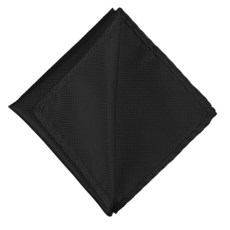 Molain 남성용 포켓 스퀘어 새틴 단색 손수건 수트 클래식 퓨어 실크 손수건 블랙. 단일 사이즈 117395