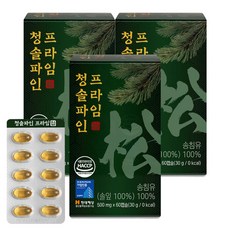 청솔 파인 솔잎증류농축 식약청 인증 프리미엄 솔잎 송침유 정품, 3개, 60회분