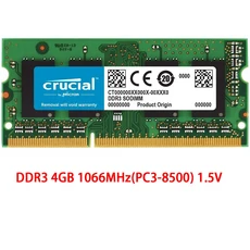 필수적인 노트북 메모리 RAM 3L 8GB 1066 1333 1600MHz SO-DIMM PC3-8500 1.35V 램, 01 3 4GB 1066 1.5V