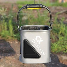 낚시용품 두레박 접이식 낚시 다용도 살림통 물고기 휴대용, 접이식두레박, 블랙