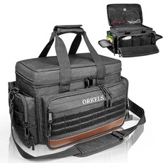 Xbox 시리즈 X/S와 호환되는 ORKELS 전술 콘솔 휴대용 케이스 컨트롤러 디스크 및 액세서리용 멀티 포켓이 있는 여행용 가방