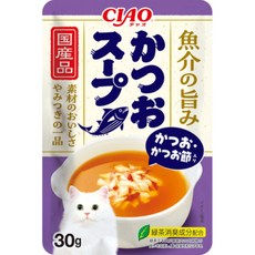 CIAO 貓用湯品 30g 貓咪點心 國產, 1個, IC-553鰹魚+鰹魚柴魚片+鰹魚高湯