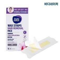 Body Natur 바디네이처 제모 왁스 스트립 포 페이스 12매, 1개, 50g