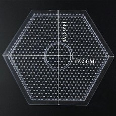 拼豆方形模板耐高溫透明大方模板拼豆底板手工拼接拼圖玩具 副廠產品, 1個, 大豆5mm大六邊,1個, N/A