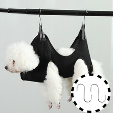 잇템바이 반려 동물 손질 미용 해먹, 1개, XS 블랙