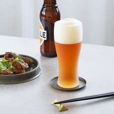 도요사사키 아와다치 불투명 거품 맥주잔 360ml, 1개